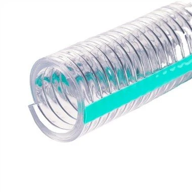 Tubo de manguera de PVC reforzado con alambre transparente